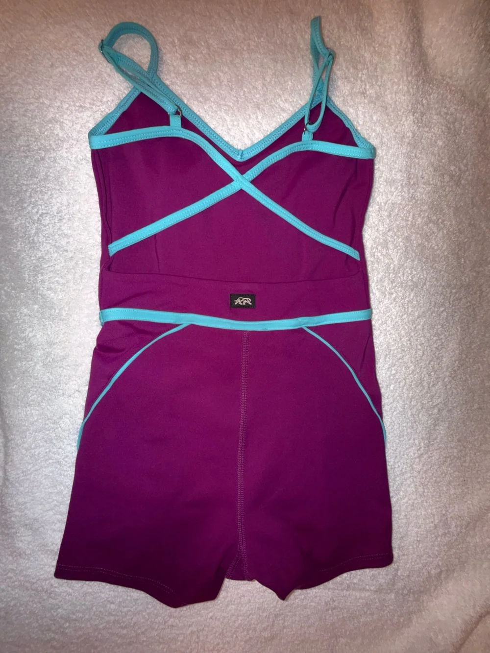 Tiger Friday Maroon & Blue Biketard Size Adult X-Small